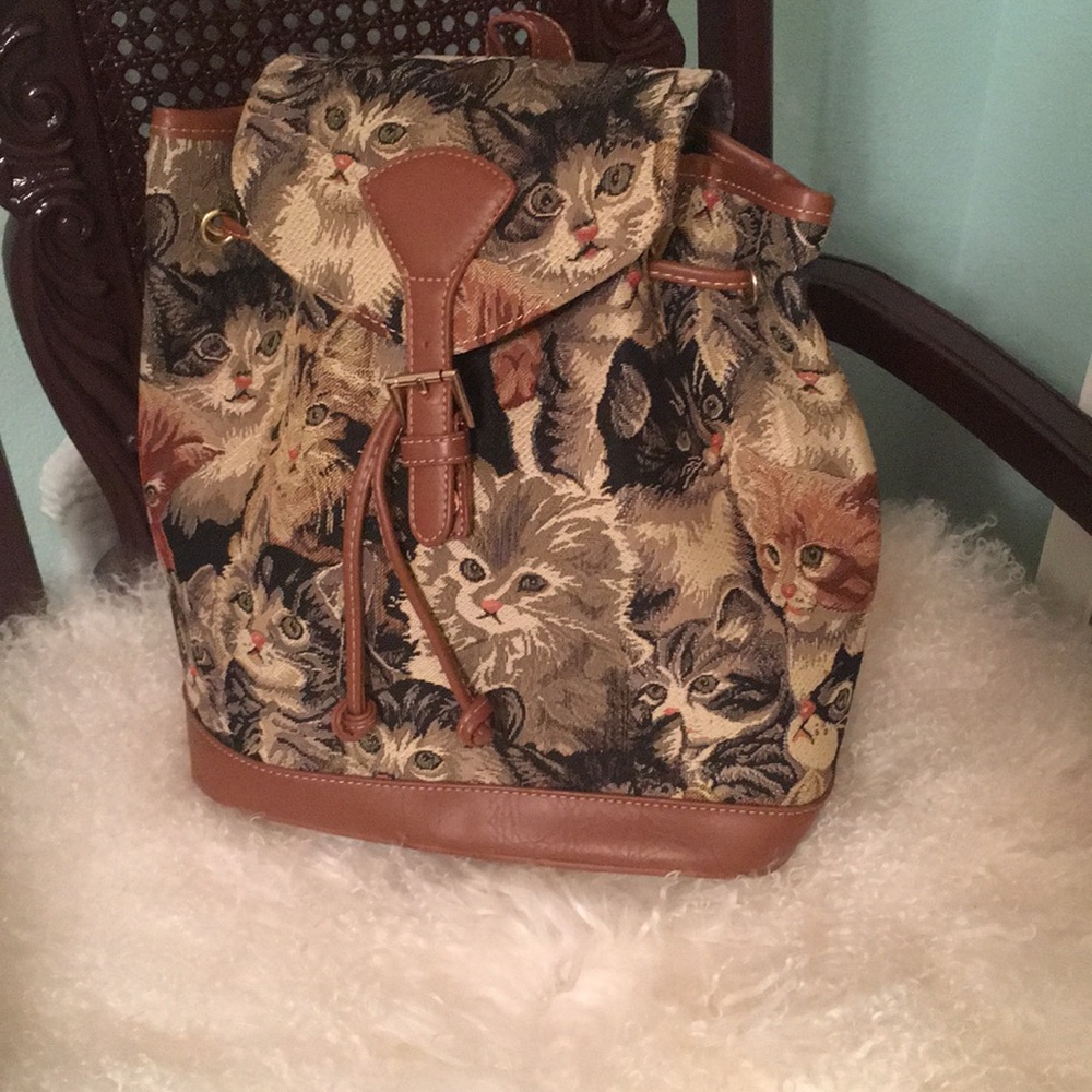 Cat pattern backpack